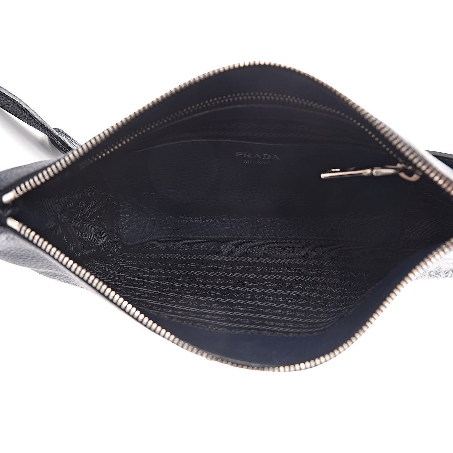 Vitello Daino Zippered Crossbody Bag Baltico