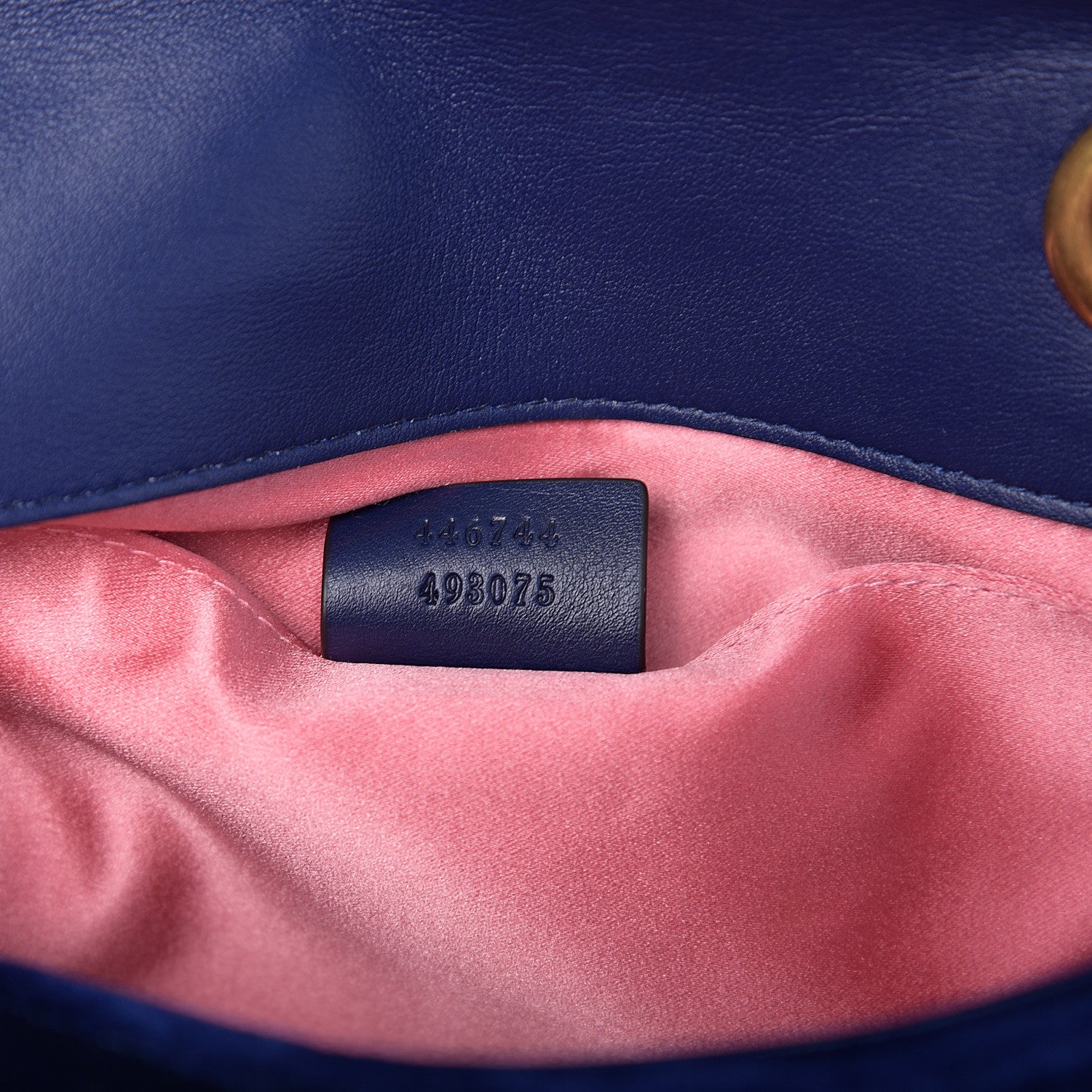 Gucci Velvet Matelasse Mini GG Marmont Shoulder Bag Cobalt Blue 6 of 9