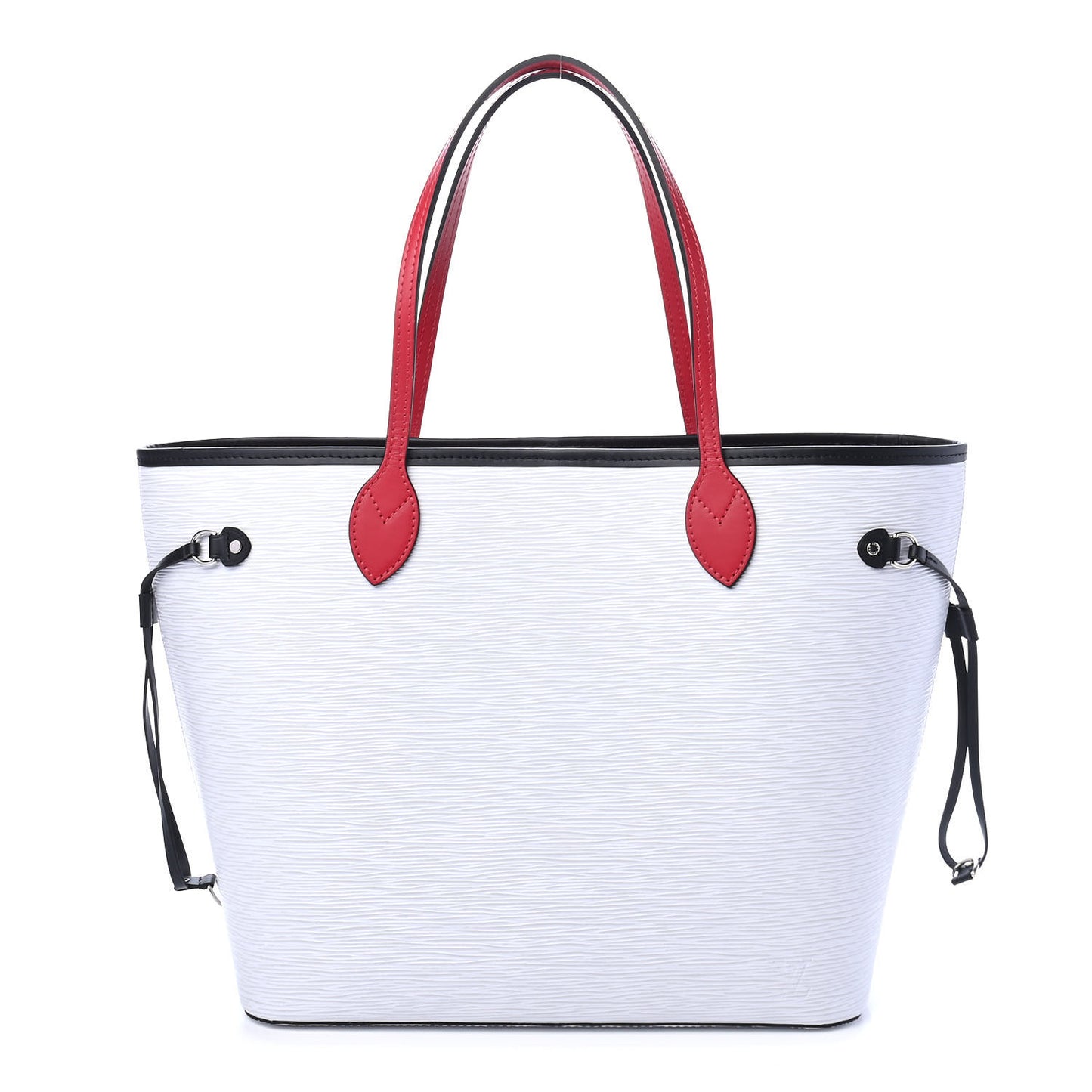 Epi Neverfull MM White Scarlet Black