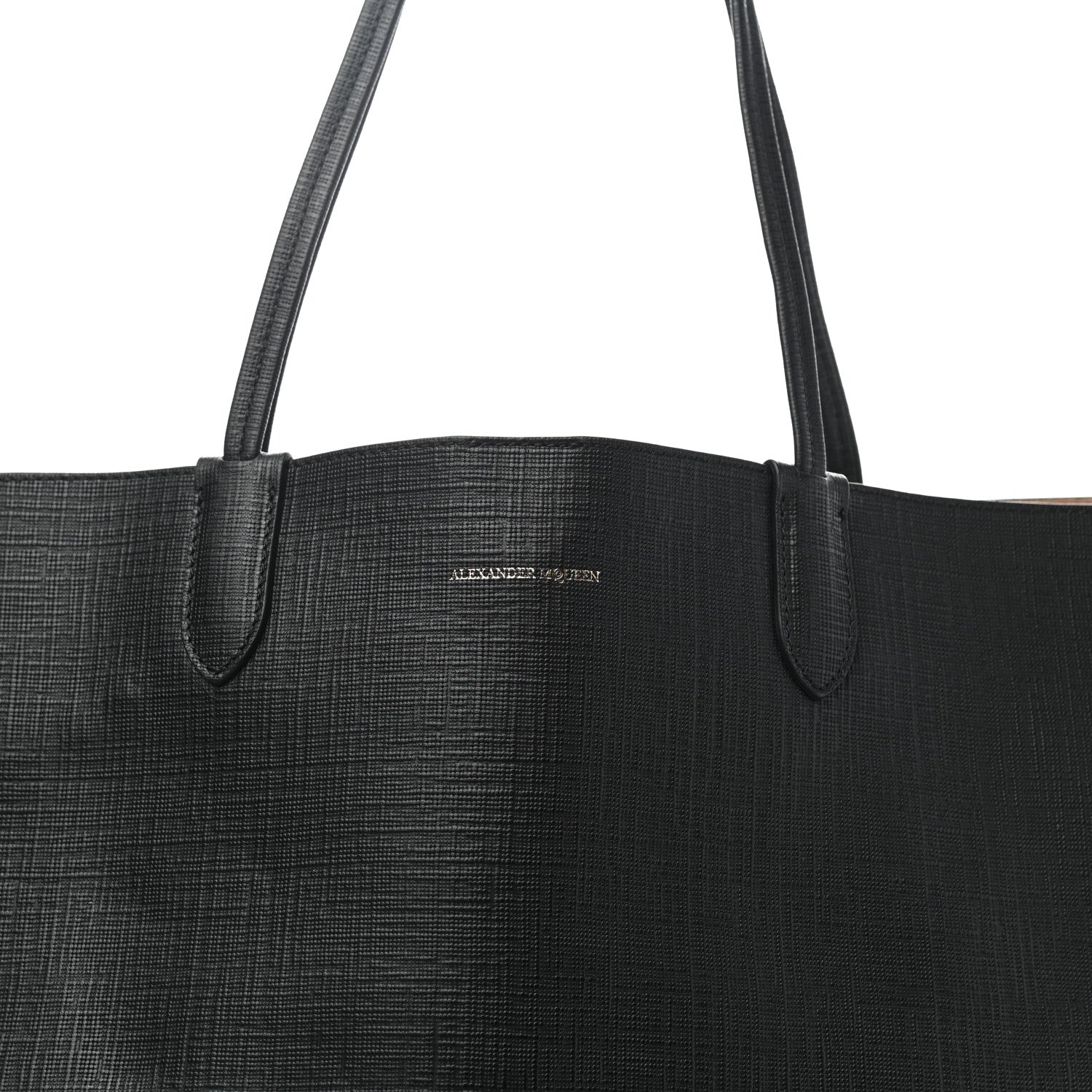 Alexander McQueen Saffiano Shopper Tote Black 7 of 9