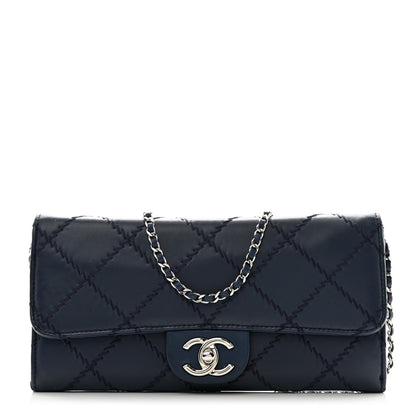 Chanel Lambskin Ultimate Stitch Clutch Flap Navy Blue 1 of 17