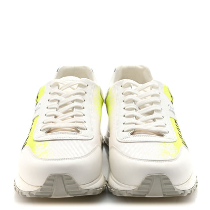 Louis Vuitton Calfskin Mens Run Away Sneakers  8 White Yellow Gradient 3 of 9