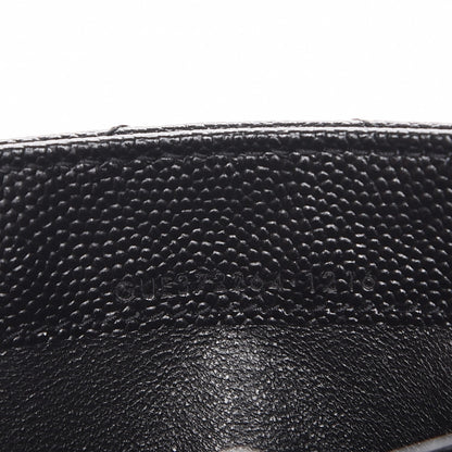 Saint Laurent Grain De Poudre Matelasse Chevron Monogram Flap Wallet Black 8 of 8