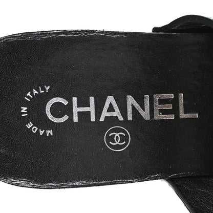 Chanel Calfskin CC Lucky Charms Studded Clogs 40 Black 7 of 8