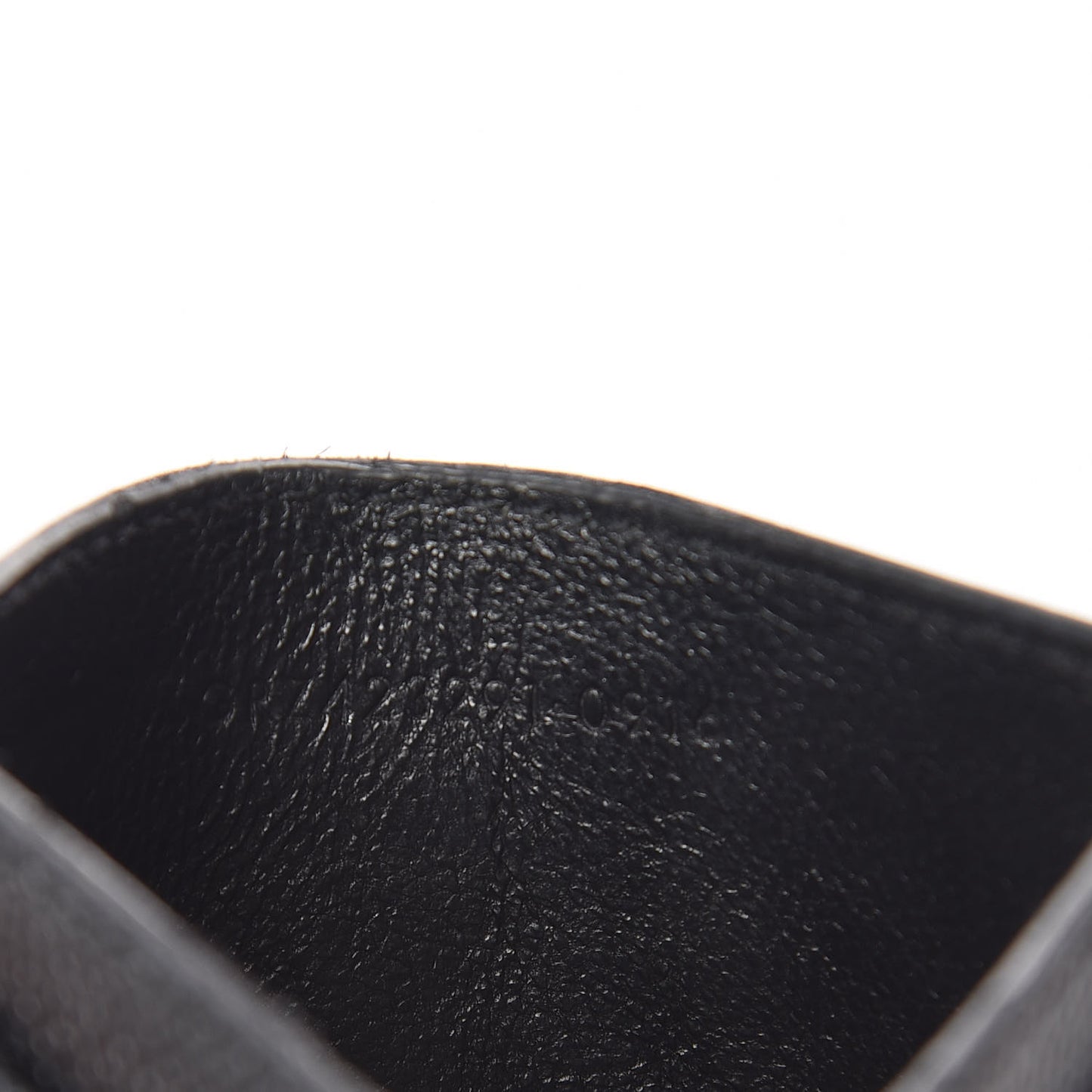 Grain De Poudre Matelasse Chevron Monogram Credit Card Case Black