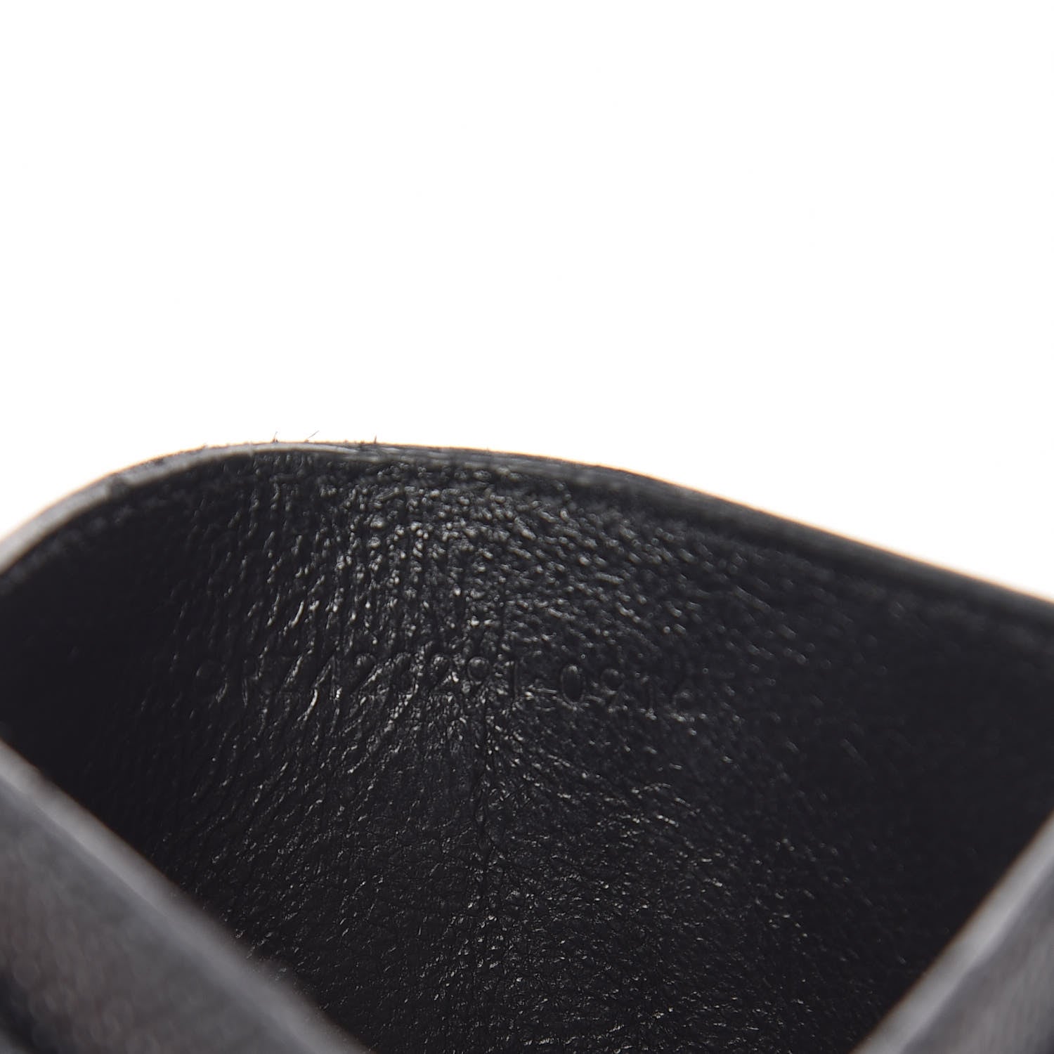 Saint Laurent Grain De Poudre Matelasse Chevron Monogram Credit Card Case Black 7 of 9