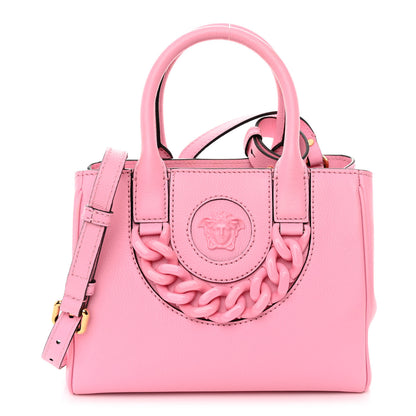 Versace Grained Calfskin Small La Medusa Chain Tote Baby Pink 1 of 9