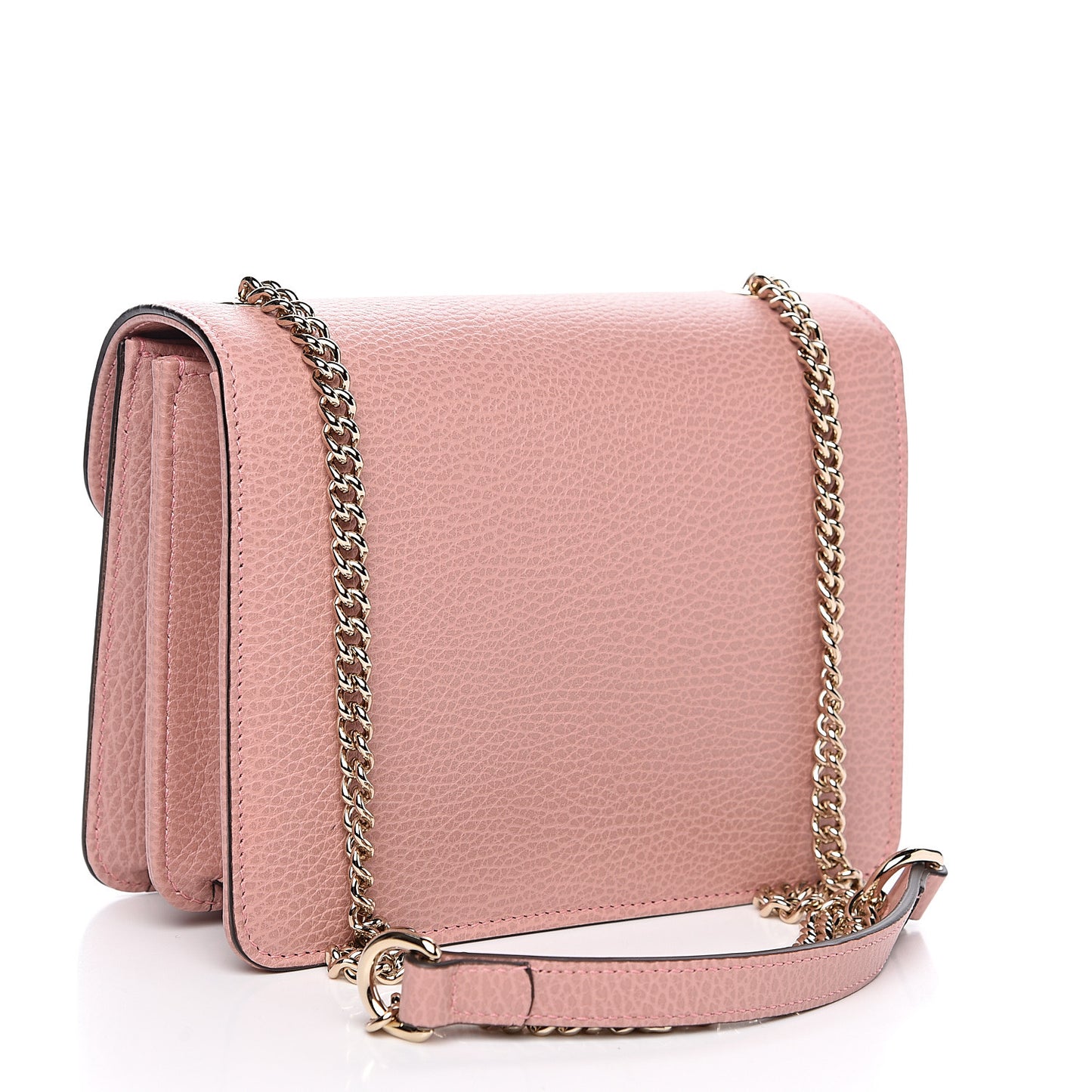 Dollar Calfskin Small Interlocking G Shoulder Bag Soft Pink
