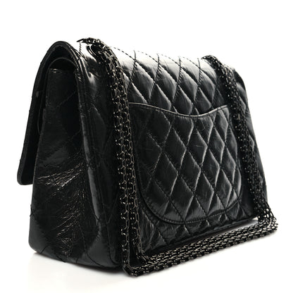 Chanel Glazed Calfskin Quilted 2.55 Reissue 226 Flap So Black 3 of 10