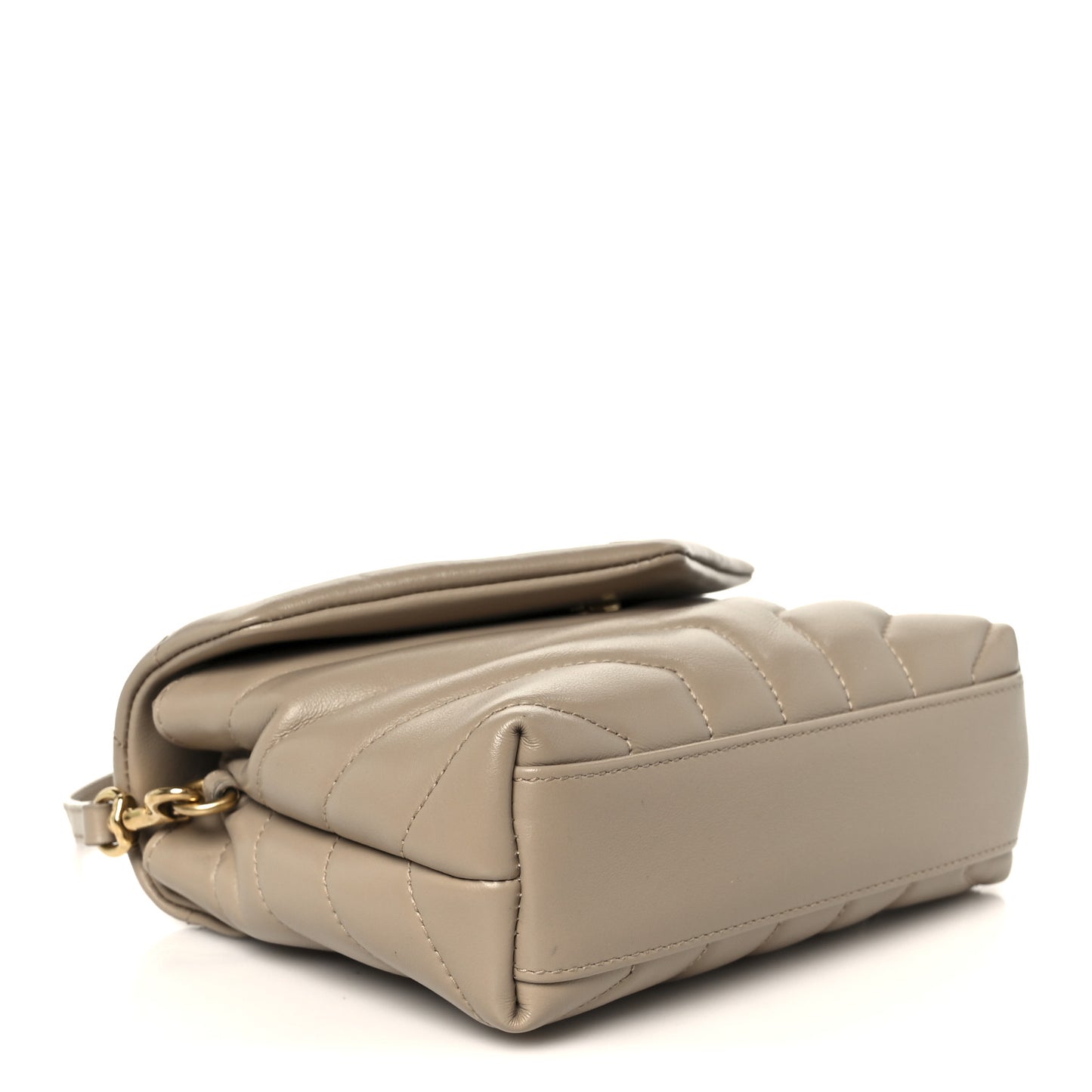 Calfskin Y Quilted Monogram Toy Loulou Crossbody Bag Dark Beige