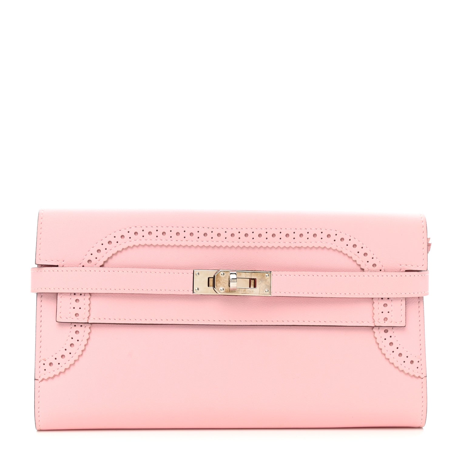 Hermes Swift Ghillies Kelly Longue Wallet Rose Sakura 1 of 7