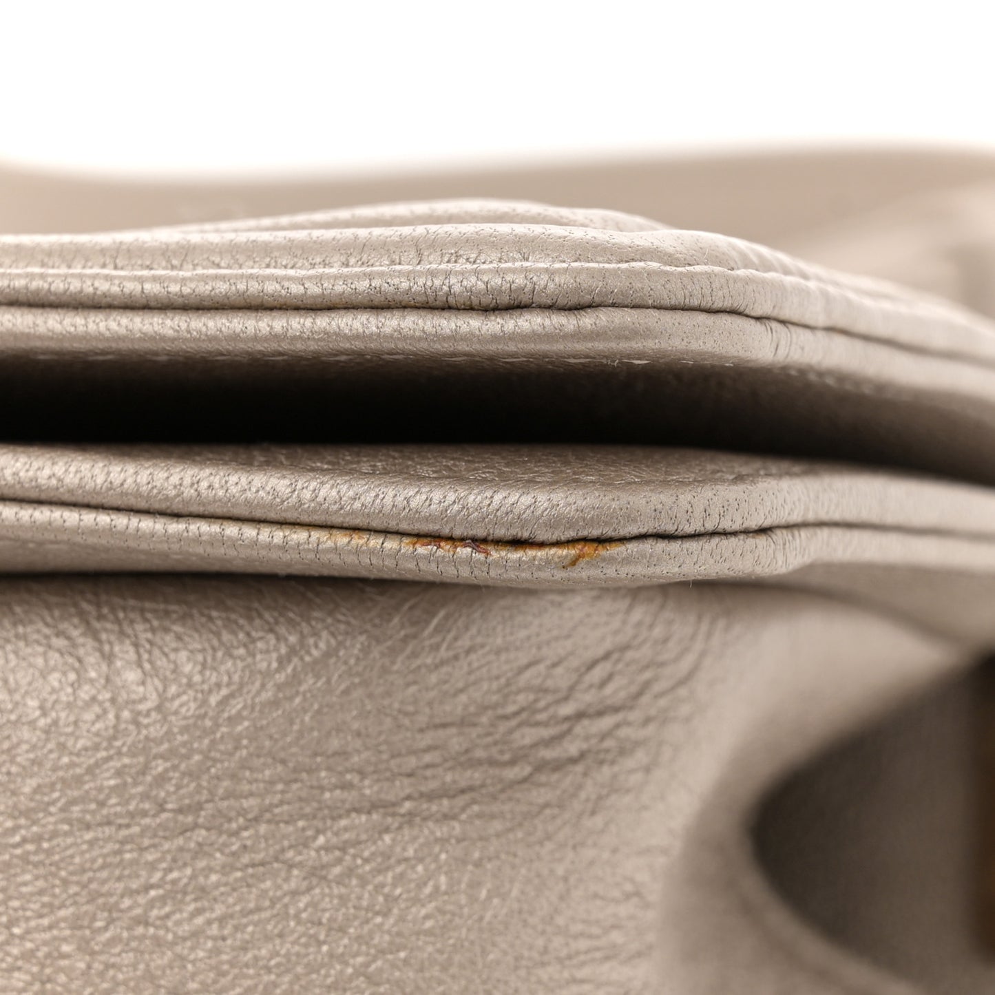 Metallic Lambskin Mini Scaled Boy Flap Gold