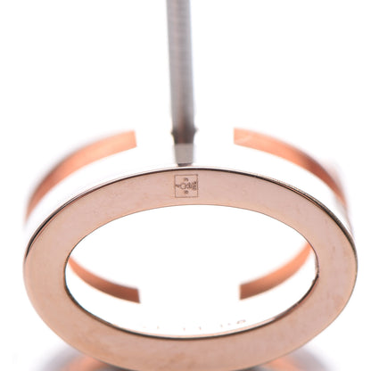 Hermes Rose Gold Lacquered Pop H Earrings Marron Glace 5 of 7