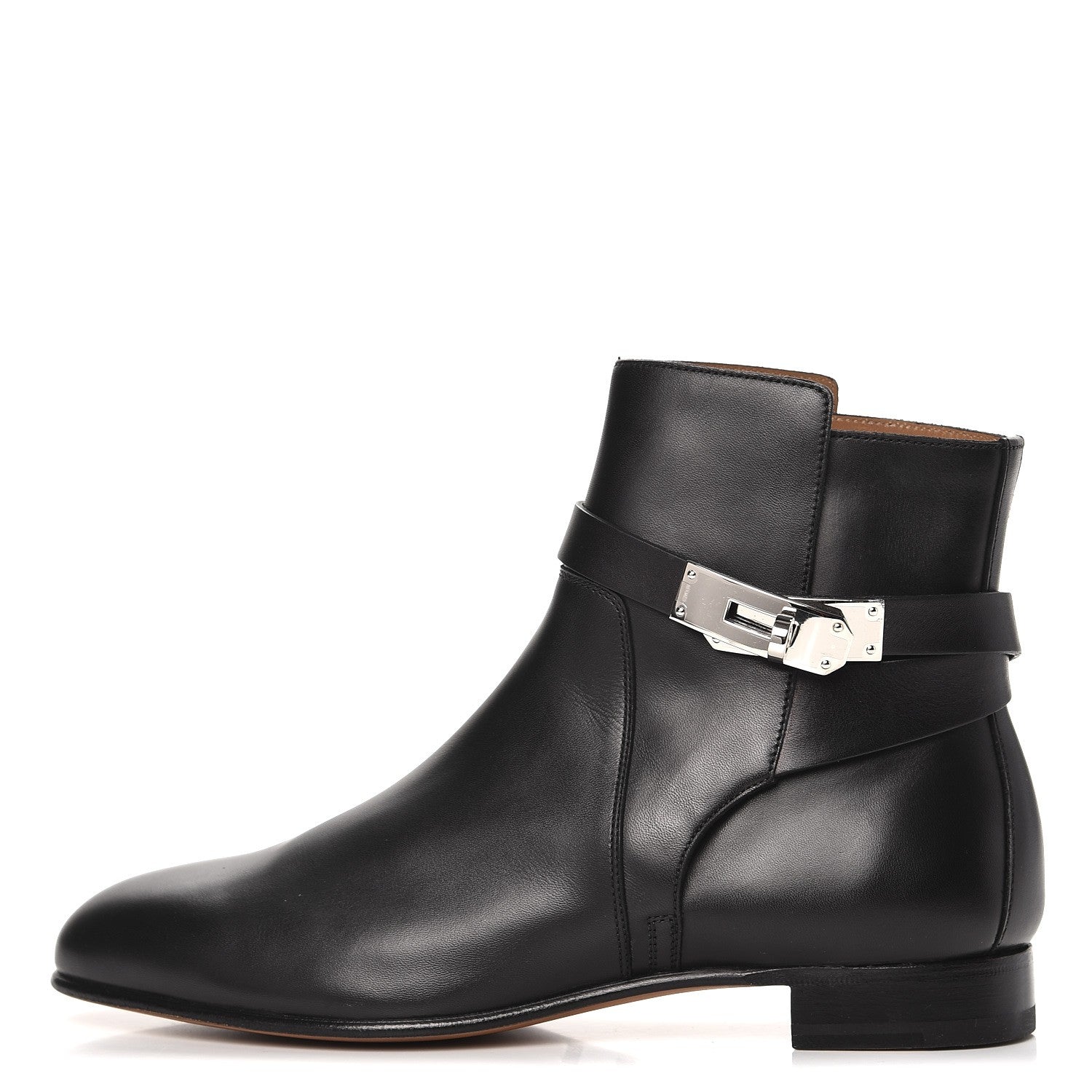 Hermes Calfskin Neo Low Boots 38.5 Black 1 of 7