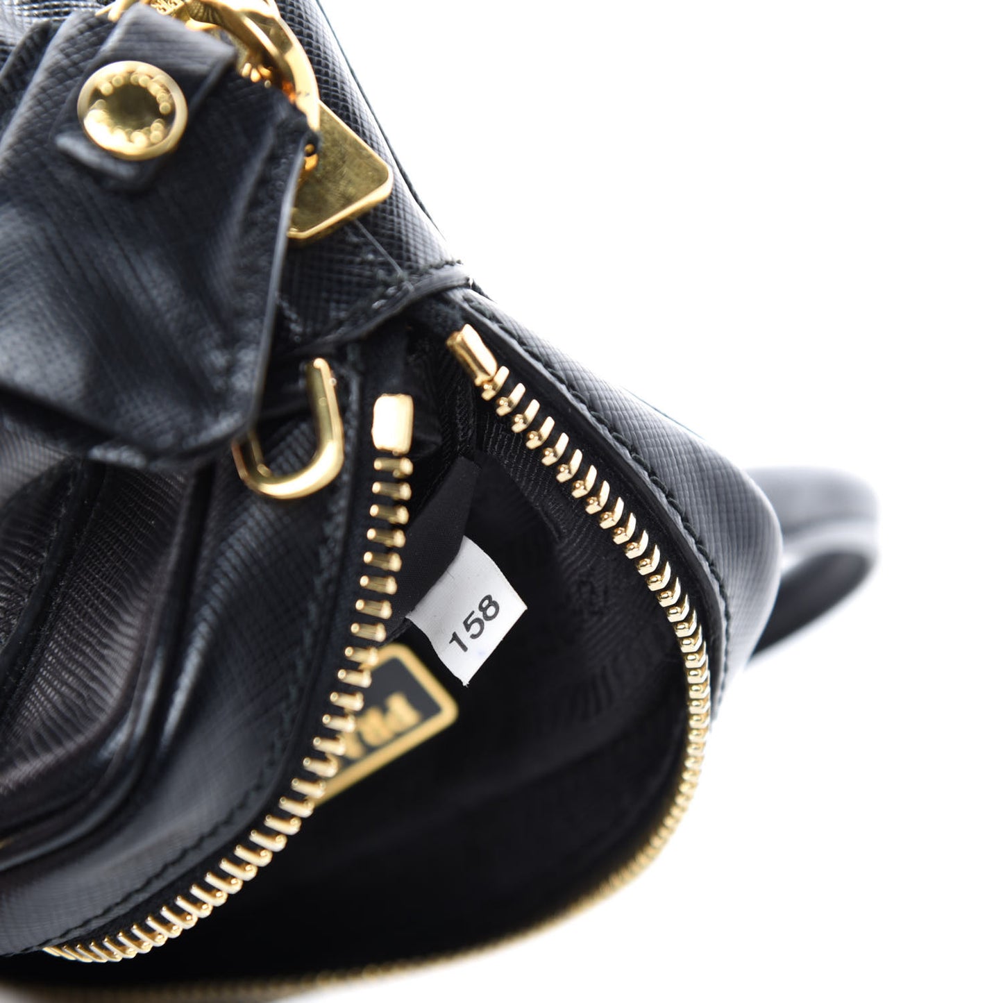 Saffiano Lux Mini Top Handle Crossbody Bag Black