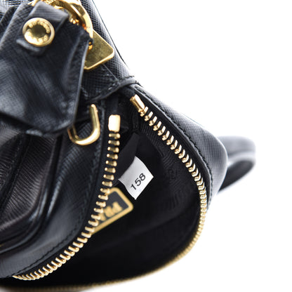 Prada Saffiano Lux Mini Top Handle Crossbody Bag Black 10 of 11