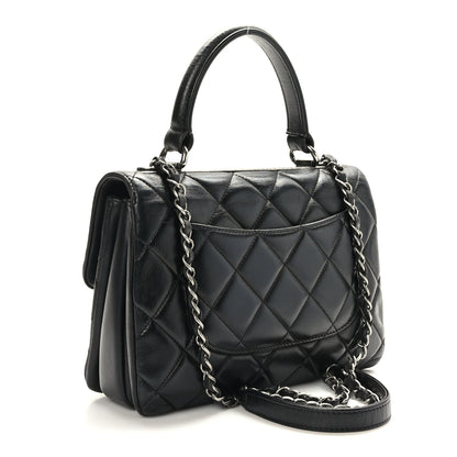 Chanel Lambskin Quilted Small Trendy CC Dual Handle Flap Bag Black 3 of 11