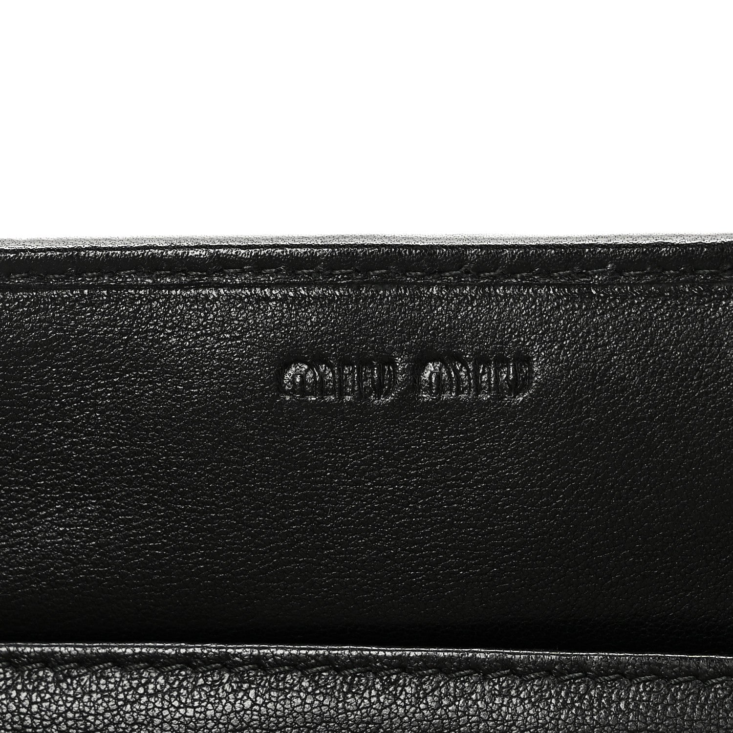Miu Miu Nappa Quilted Flap Wallet Inchiostro 6 of 7