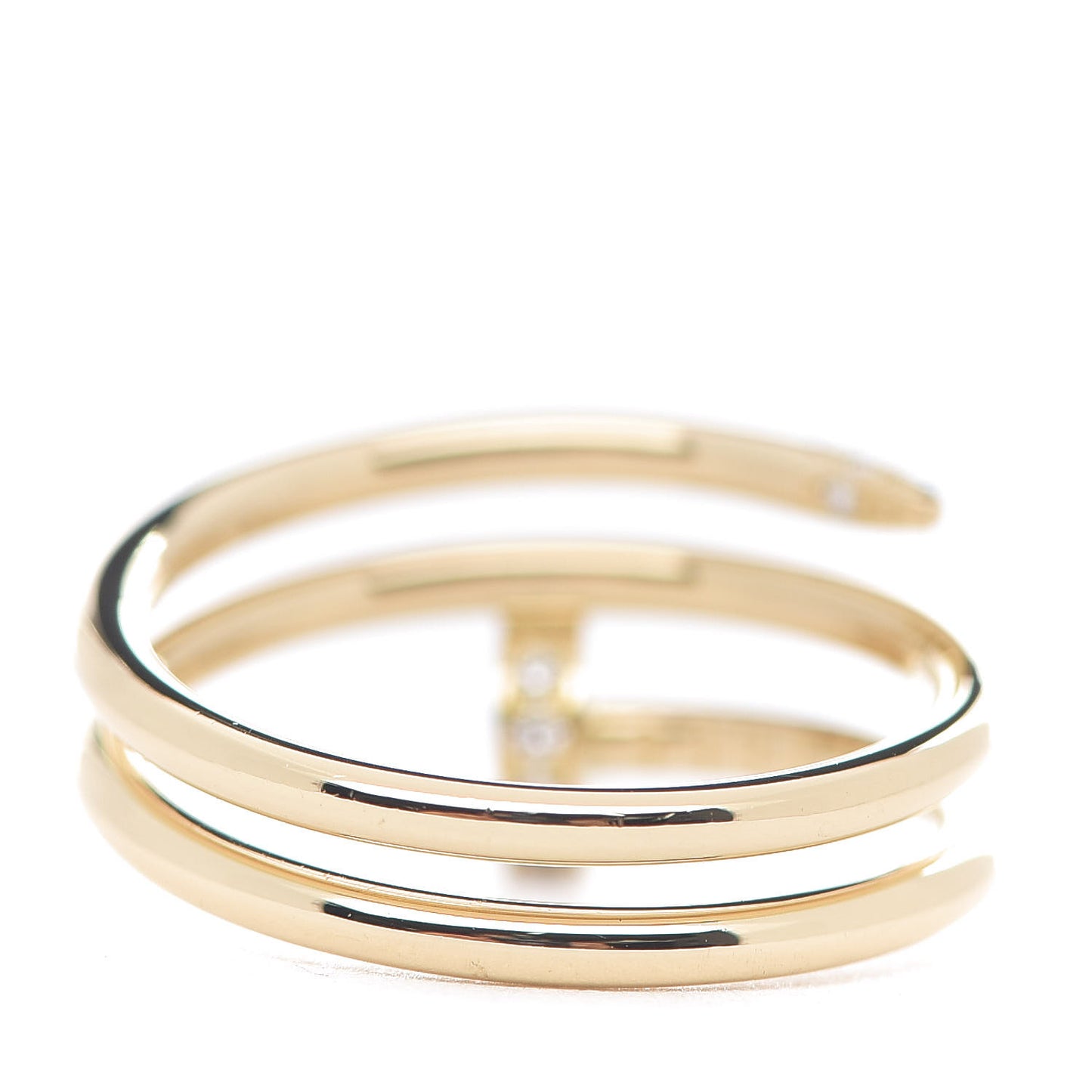 18K Yellow Gold Diamond Double Juste Un Clou Ring 51 5.75