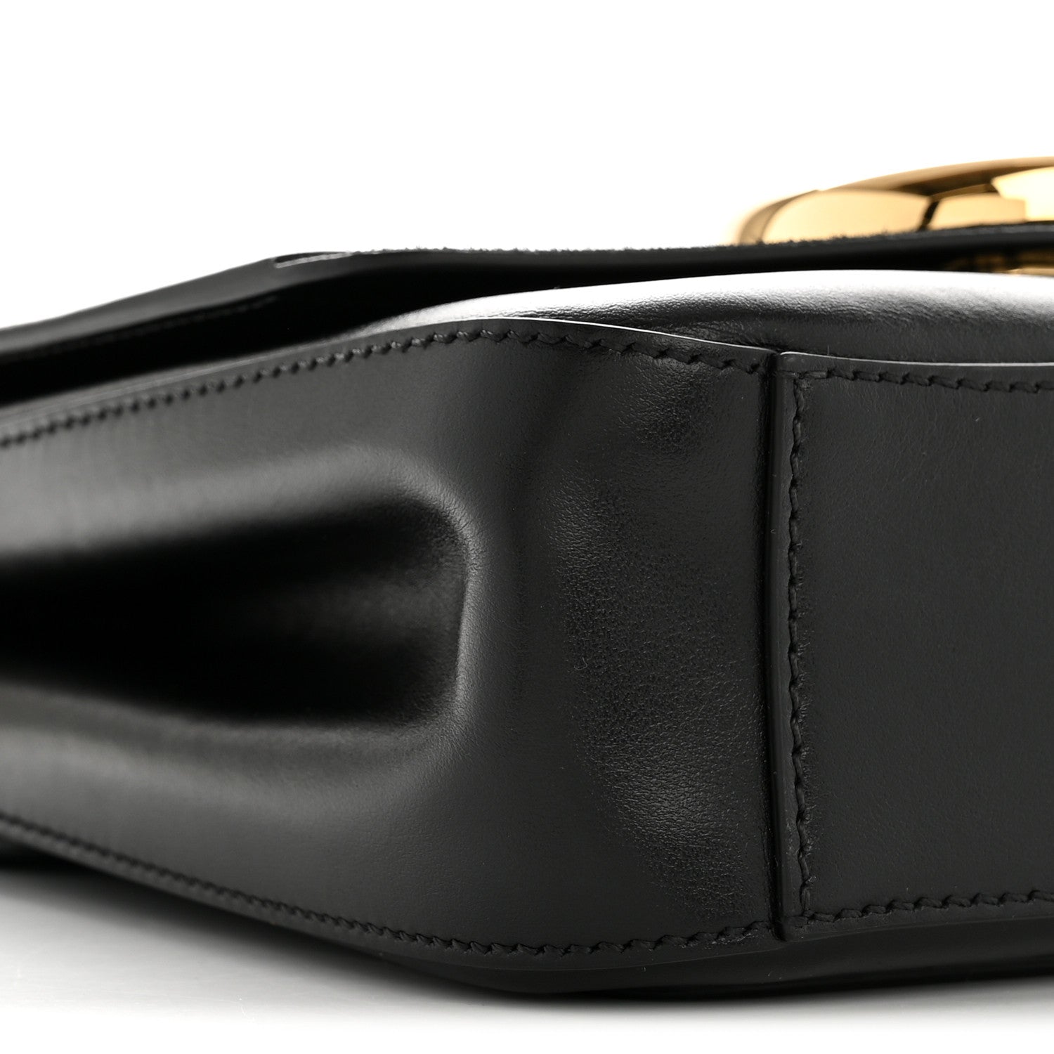 Chloe Shiny Calfskin Suede Small C Double Carry Black 9 of 13