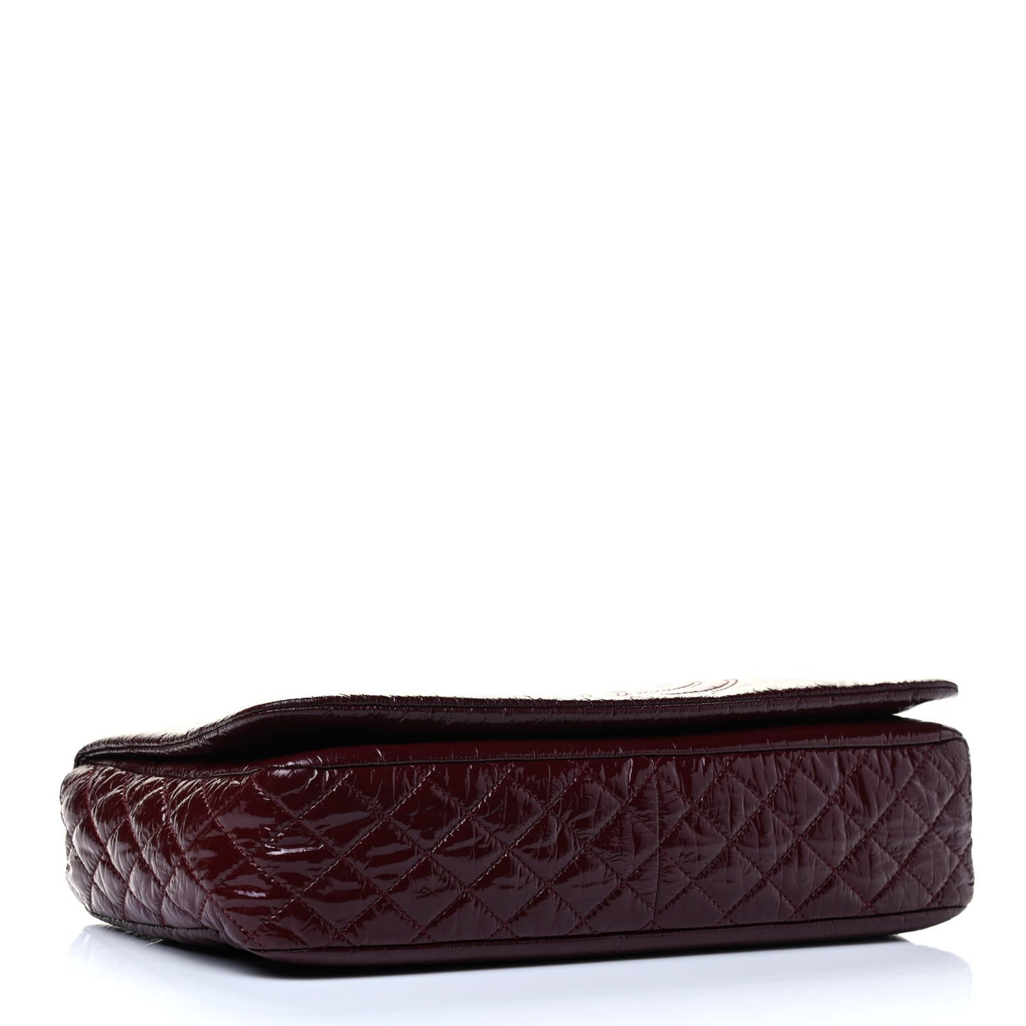 Vinyl Rock and Chain Medium Flap Bordeaux
