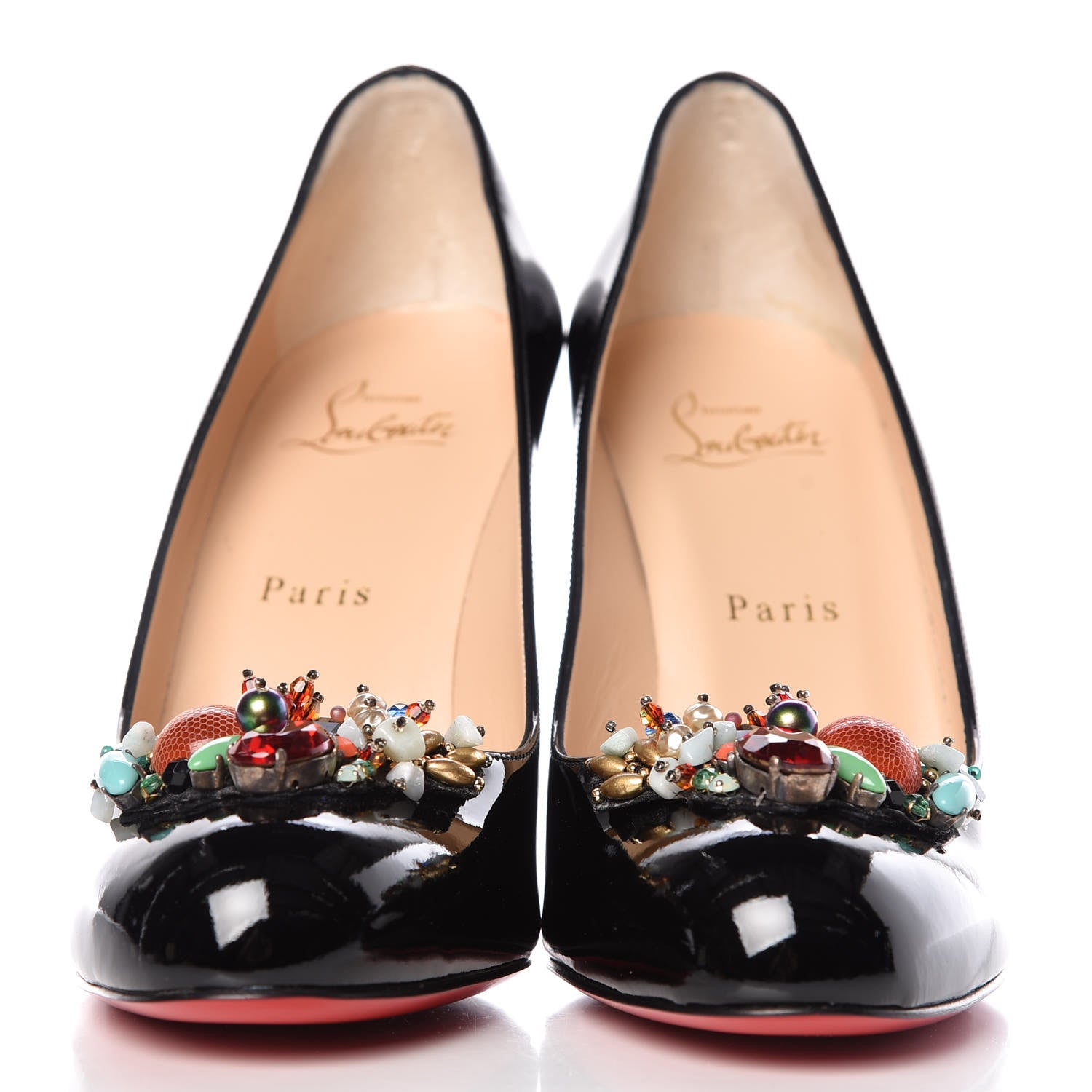 Christian Louboutin Patent Sipumpabroda 100 Pumps 37.5 Black Multicolor 2 of 9