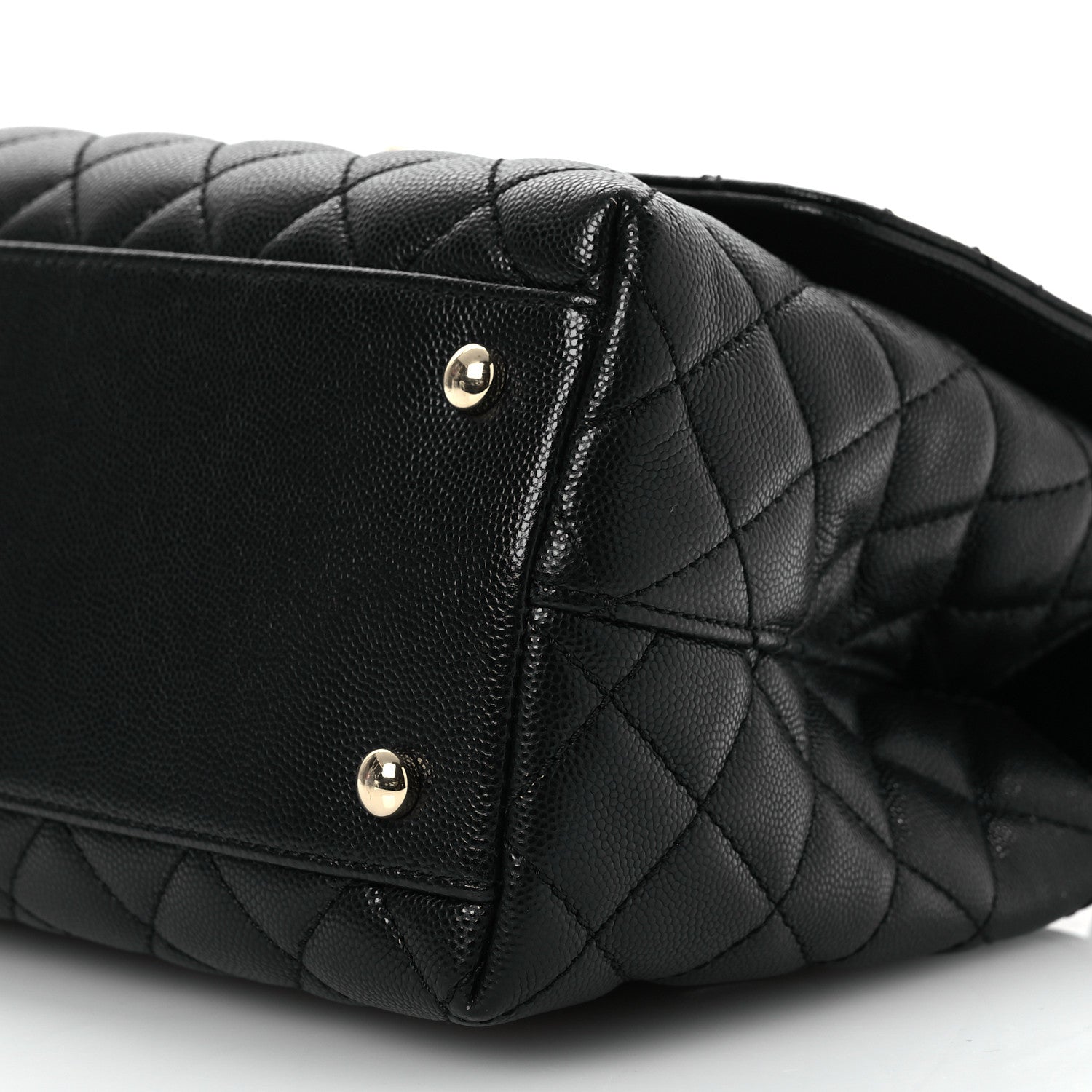 Chanel Caviar Quilted Small Coco Handle Flap Black 13 of 14