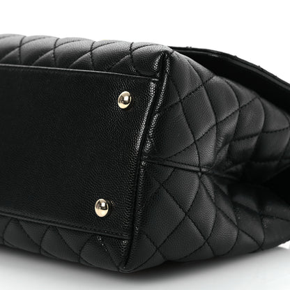 Chanel Caviar Quilted Small Coco Handle Flap Black 13 of 14