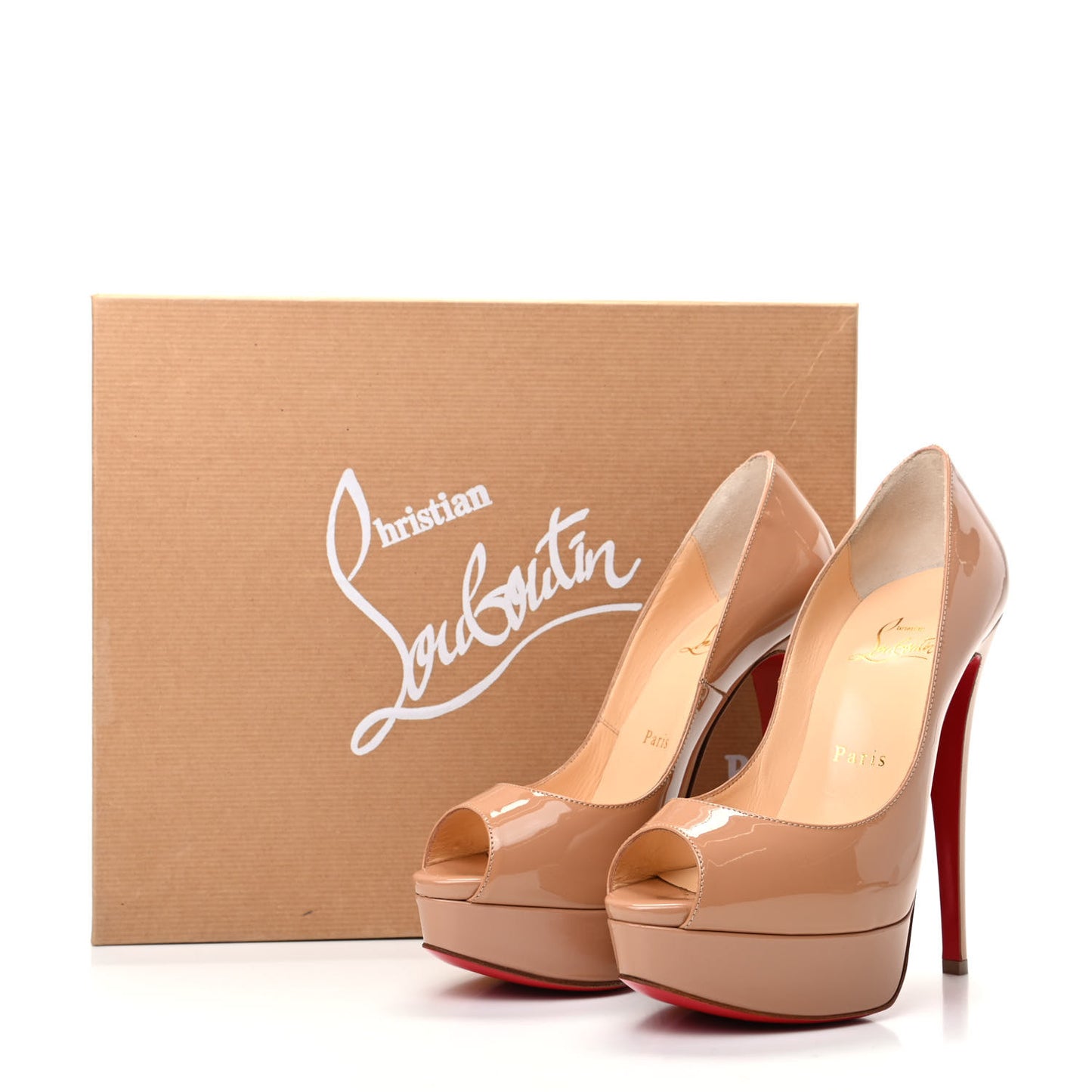Patent Lady Peep 150 Pumps 36.5 Nude