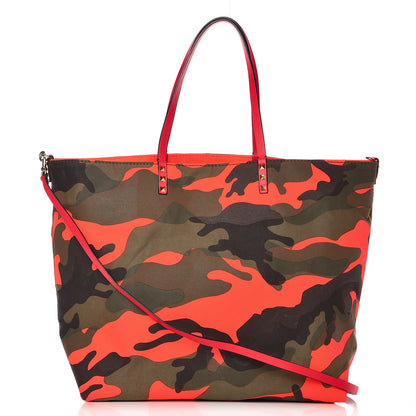 Valentino Garavani Canvas Camouflage Rockstud Reversible Tote Pink 1 of 14