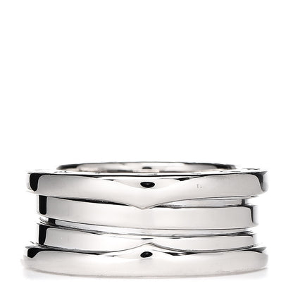 Bulgari 18K White Gold B.Zero1 2 Band Ring 53 6.25 1 of 5