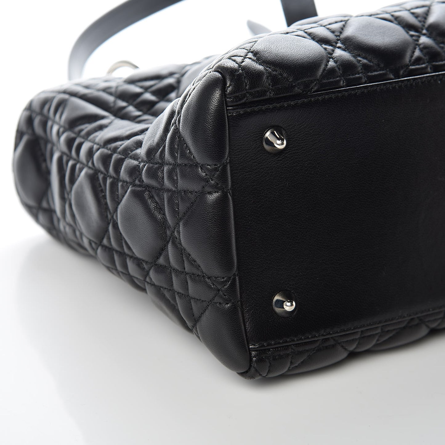 Lambskin Cannage Medium Lady Dior Black