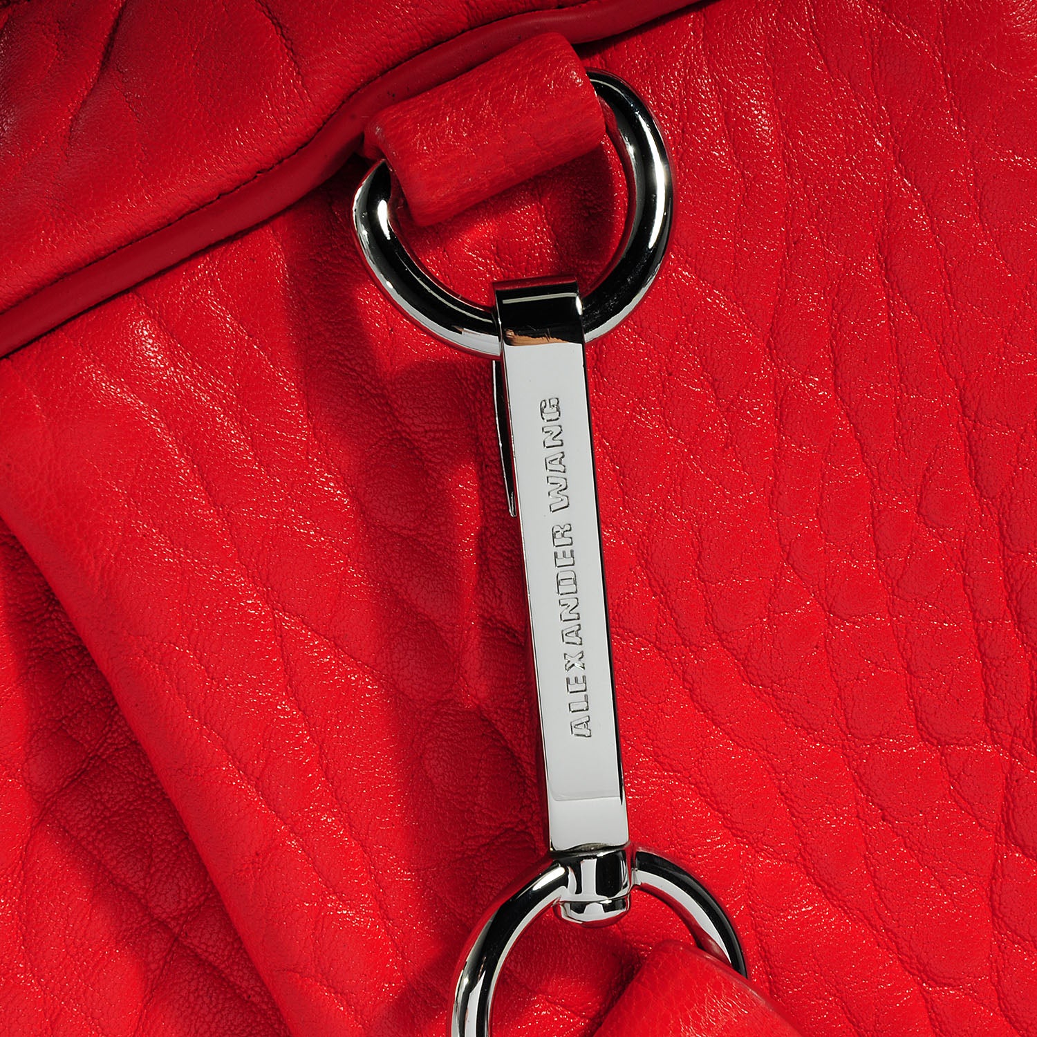 Alexander Wang Pebbled Lambskin Rockie Cola w Silver Hardware 5 of 7