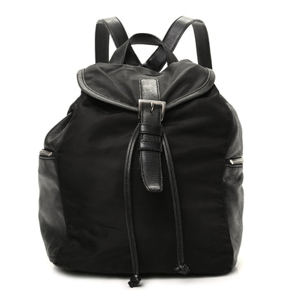 Prada Tessuto Nylon Calfskin Backpack Black 1 of 9