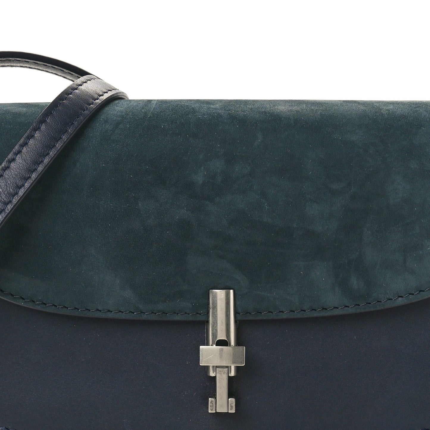 Nubuck Calfskin Sofia E/W Crossbody Deep Navy Virginia Blue