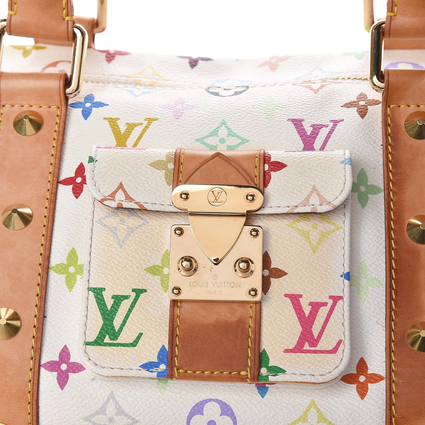 Monogram Multicolor Keepall 45 White