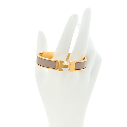 Hermes Enamel Narrow Clic Clac H Bracelet PM Marron Glace 2 of 4