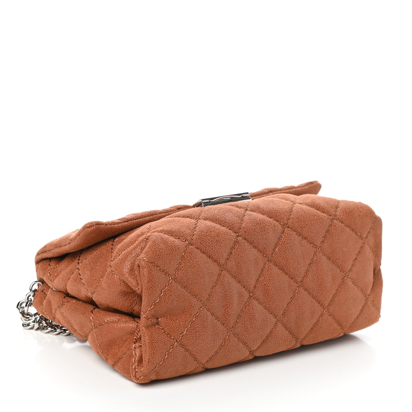 Shaggy Deer Quilted Small Beckett Chain Shoulder Bag Brandy