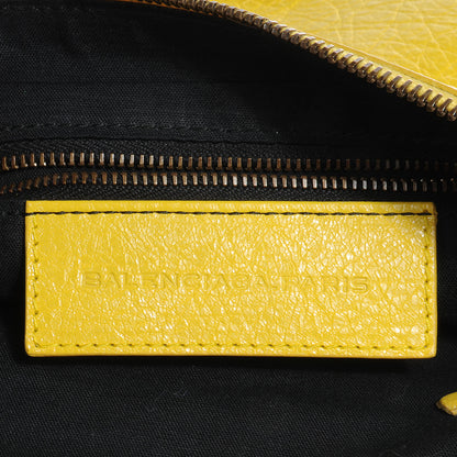Balenciaga Agneau Handle Flat Clutch Curry 7 of 8
