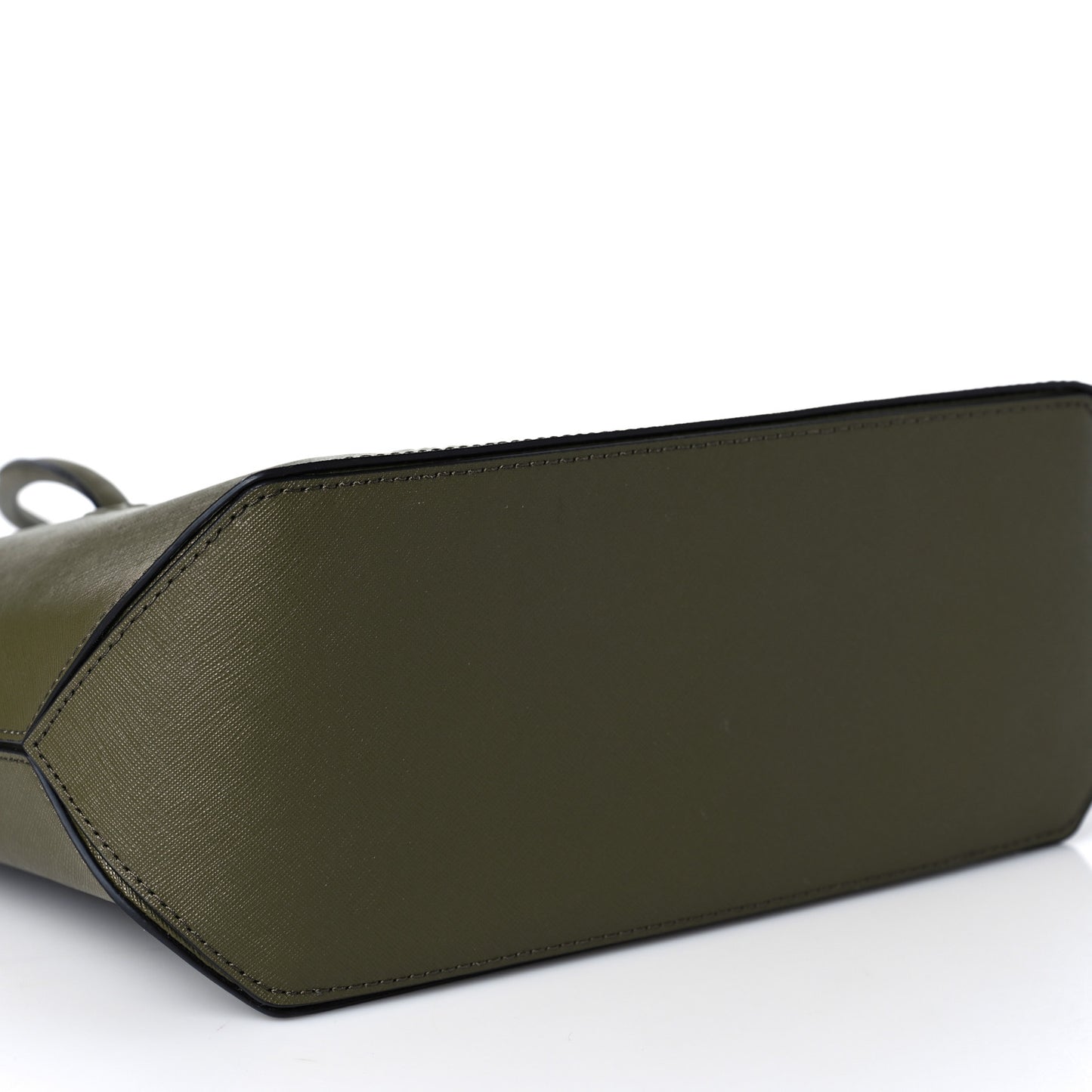 Saffiano Embossed Logo East West Shopper Tote Olive Geen