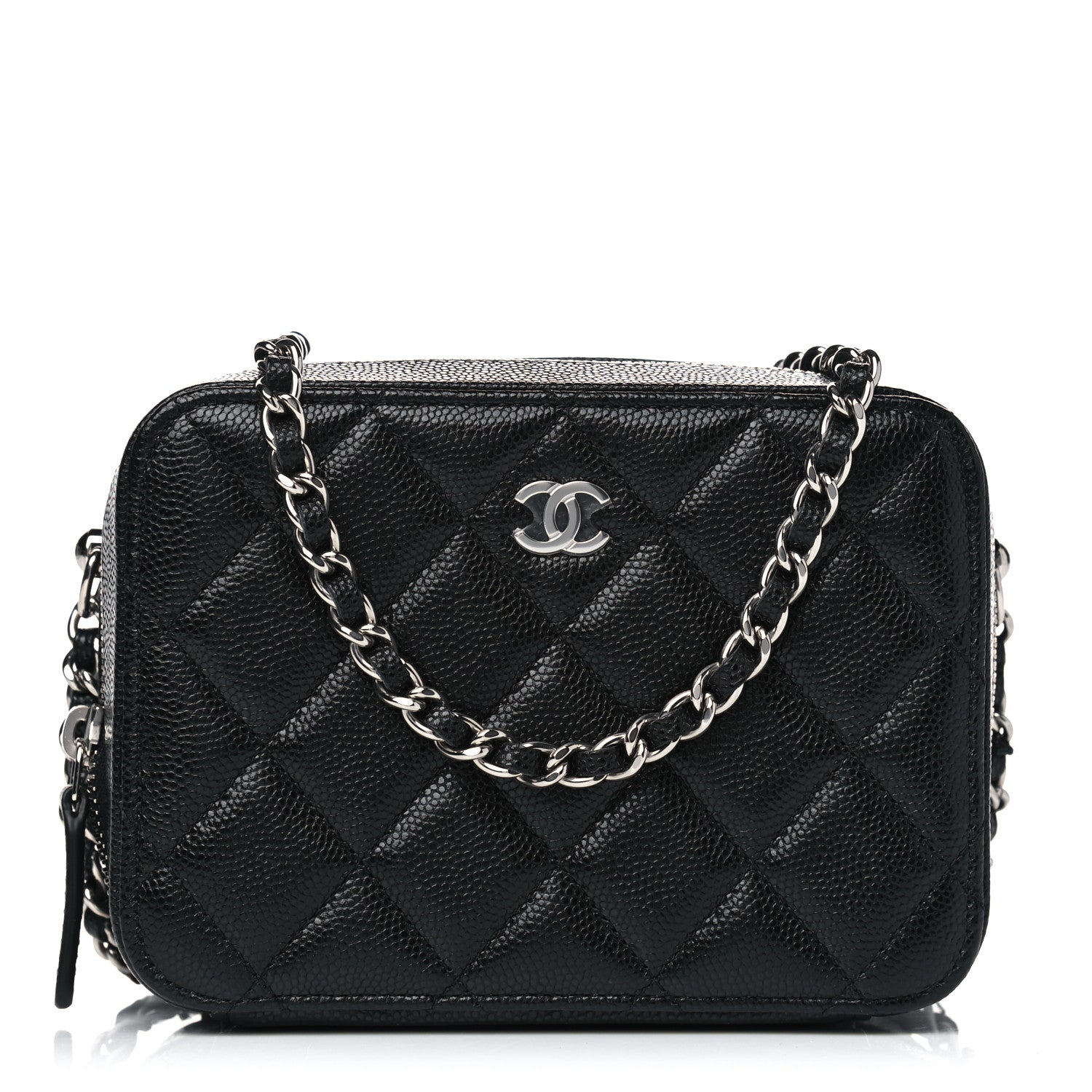 Chanel Caviar Quilted CC Vanity Case With Chain Black 1 of 4