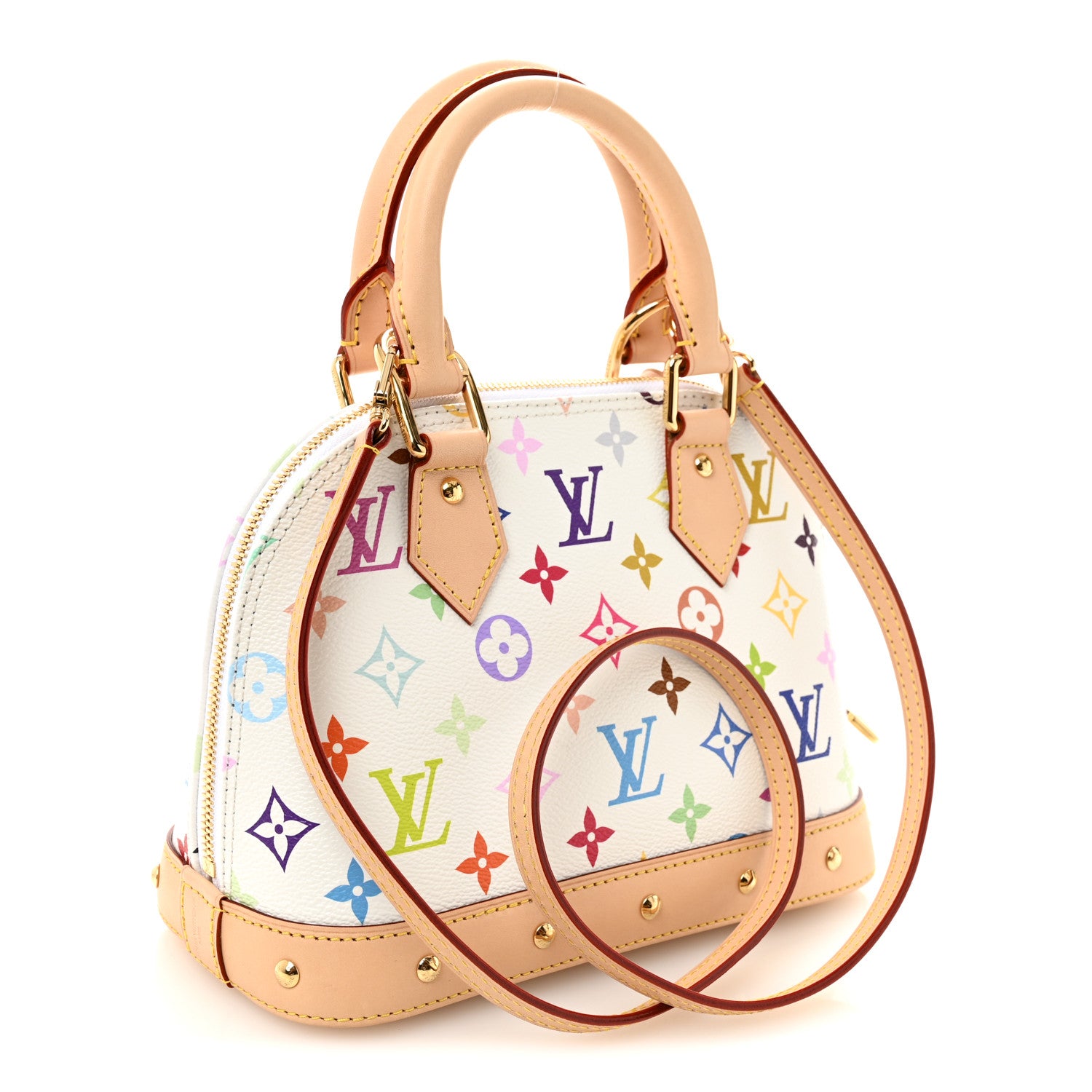 Louis Vuitton LV x TM Monogram Multicolor Alma BB White 3 of 9