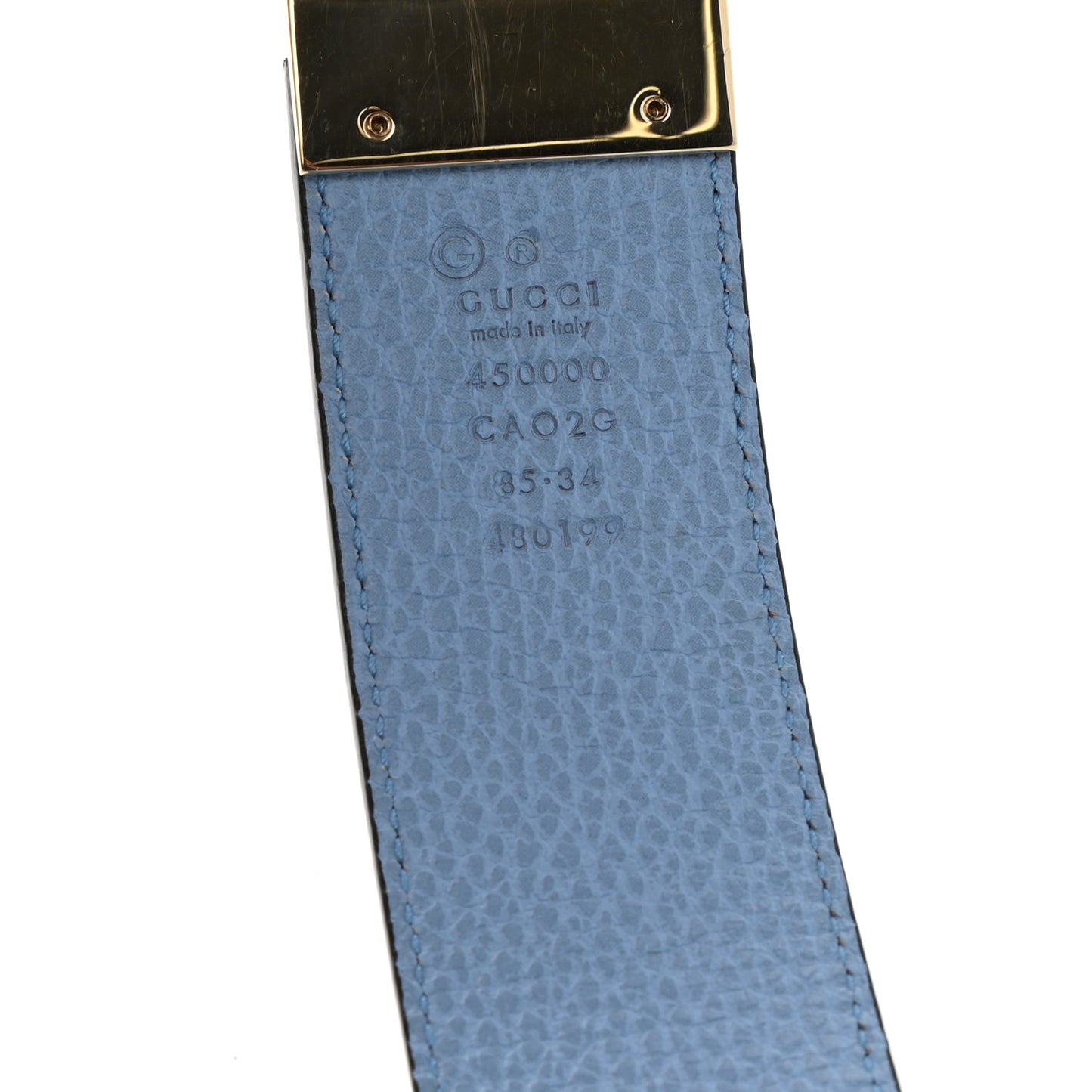 Dollar Calfskin 1973 Reversible Belt 85 34 Black Mineral Blue