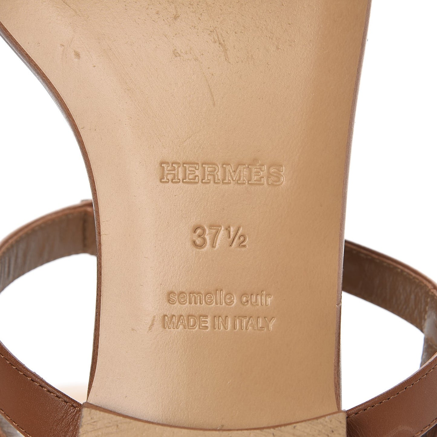 Calfskin Studded Olivia Sandals 37.5 Palissandre