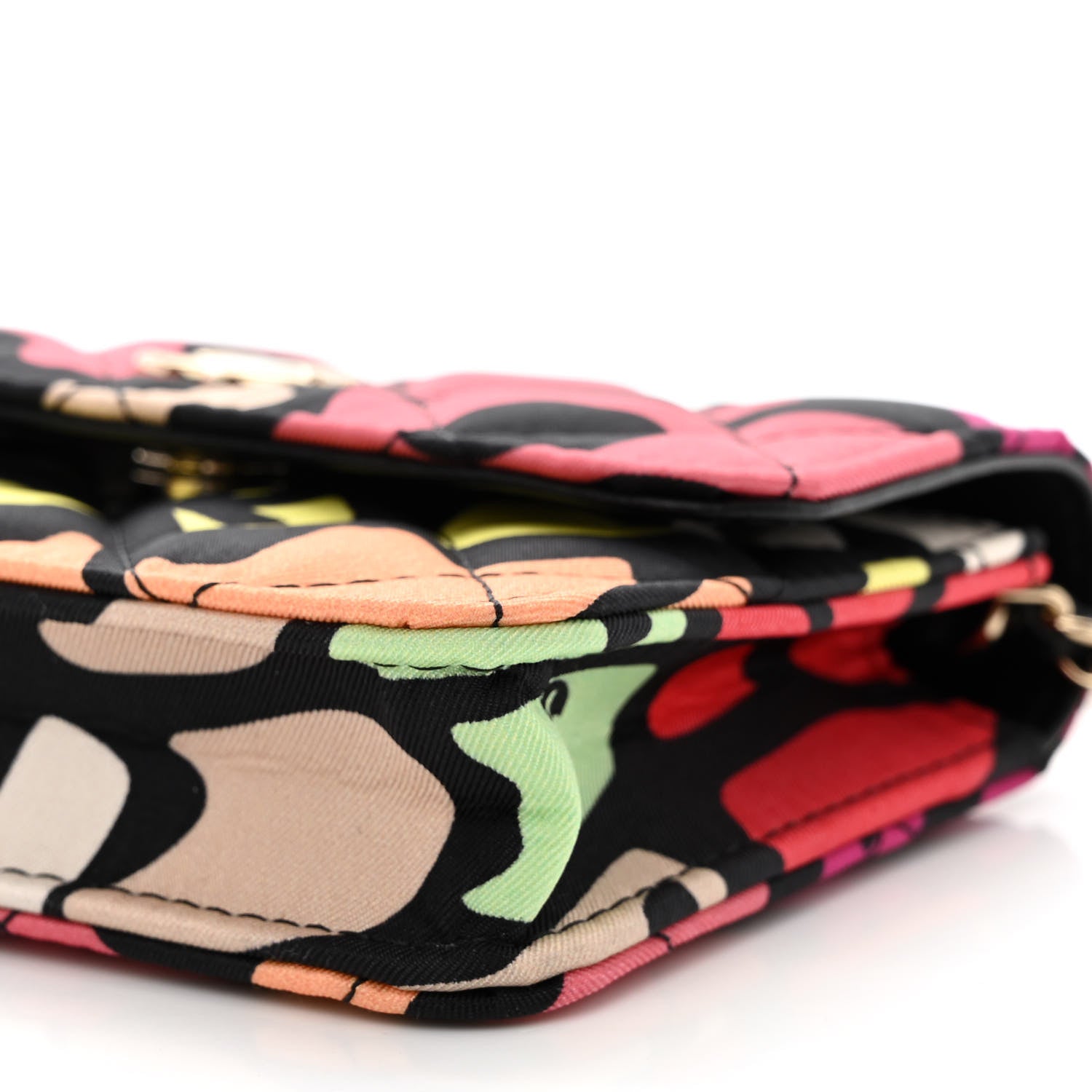 Chanel Canvas Printed CC Mini Clutch With Chain Multicolor 11 of 12