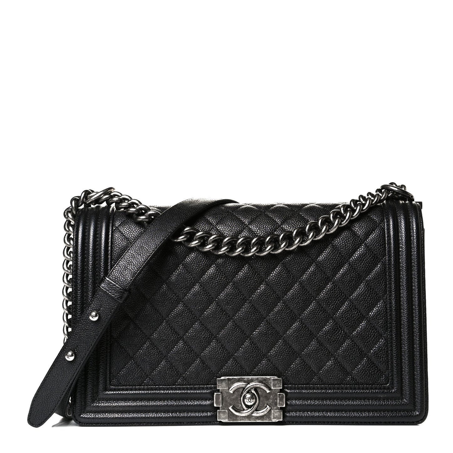 Caviar Quilted New Medium Boy Flap Black
