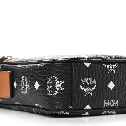 MCM Visetos Camera Crossbody Bag Black Cognac 7 of 8