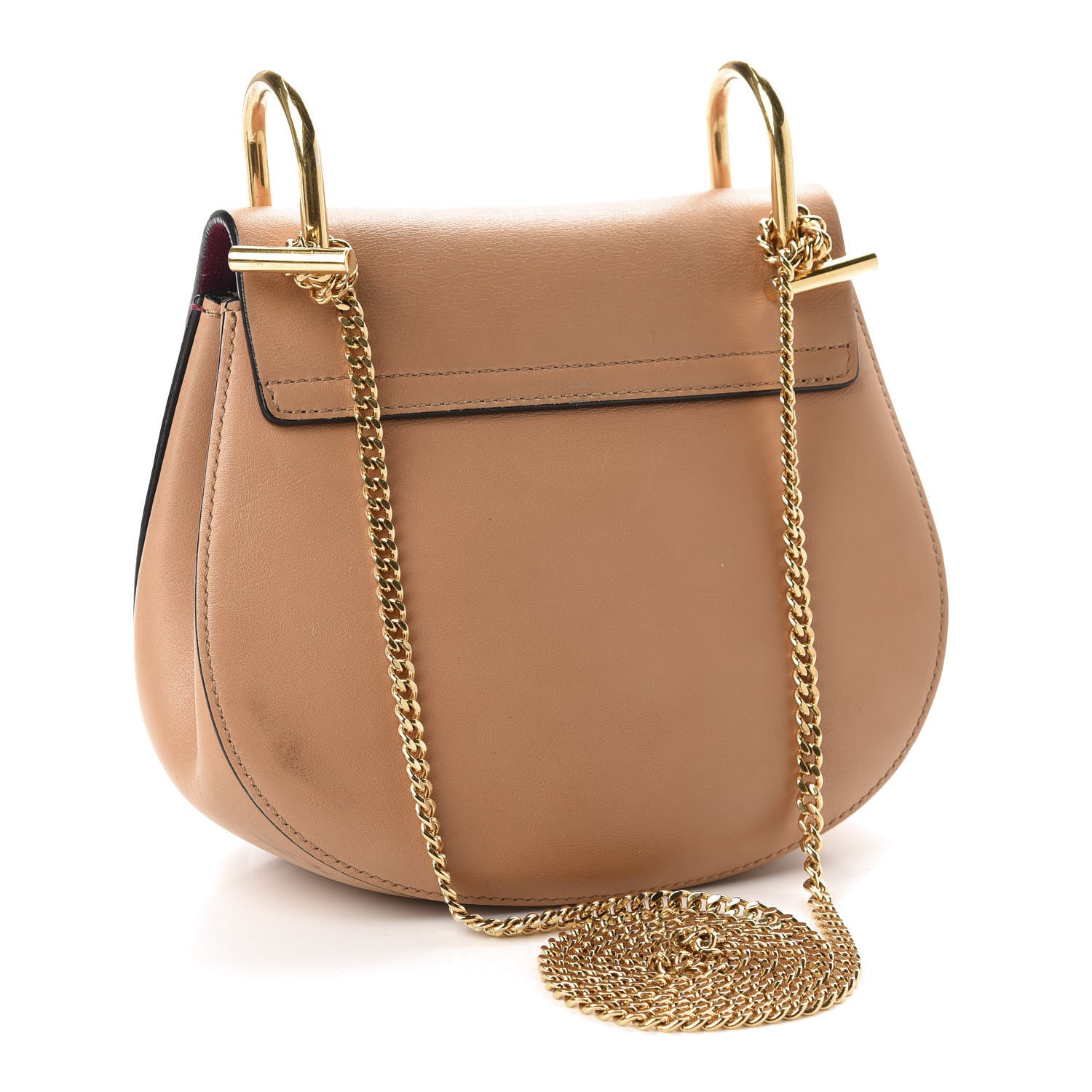 Chloe Suede Smooth Calfskin Lambskin MIni Drew Shoulder Bag Misty Beige 3 of 12