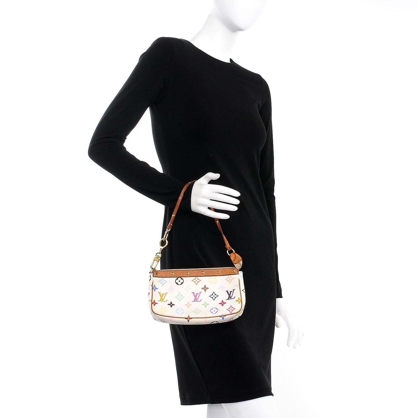 Monogram Multicolor Pochette Accessories White