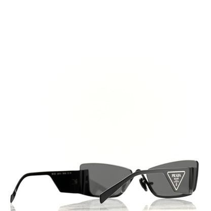 Prada Metal Symbole Triangle Logo Sunglasses SPR 59Z Black Ardesia 4 of 8